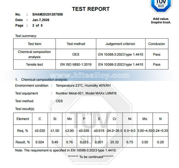 2507 bar test report